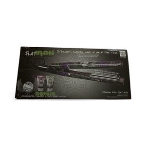 New York Streets Titanium 450 Flat Iron - Black and Purple